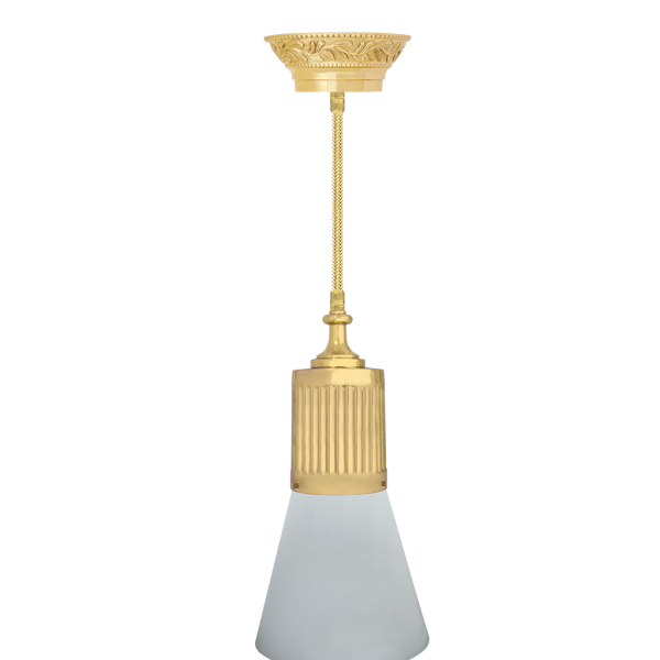 LAMPE SUSPENDUE EN LAITON VIENNA GLASS COLLECTION EN OR BRILLANT