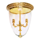 LUSTRE AVEC VERRE MIEL VERONA I EN OR BRILLANT