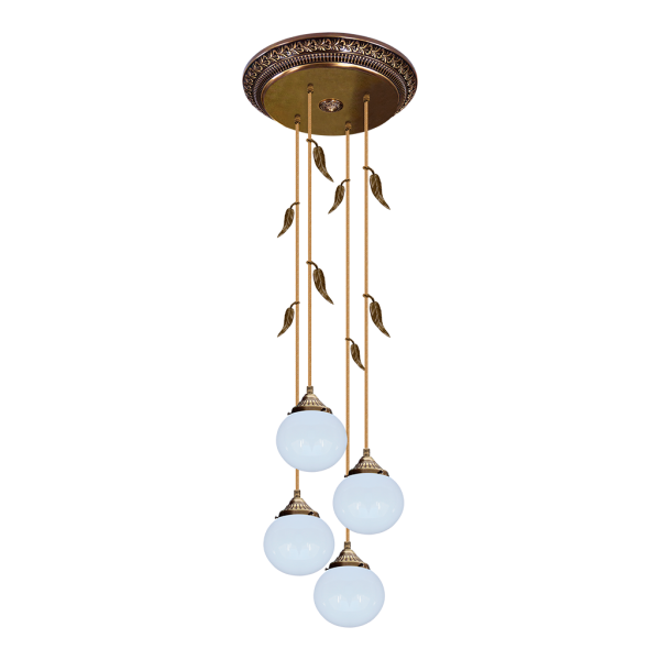 LUSTRE PALERMO I EN LAITON BROSSÉ ANTIQUE