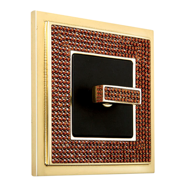 INTERRUPTEUR ROTATIF COLLECTION CRYSTAL DELUXE ART REAL GOLD
