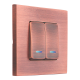 INTERRUPTEUR DOUBLE-CLÉ AVEC INDICATEUR LED COLLECTION SoHo EN CUIVRE BROSSÉ