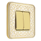 INTERRUPTEUR EMPORIO COLLECTION EN PATINE OR BLANC